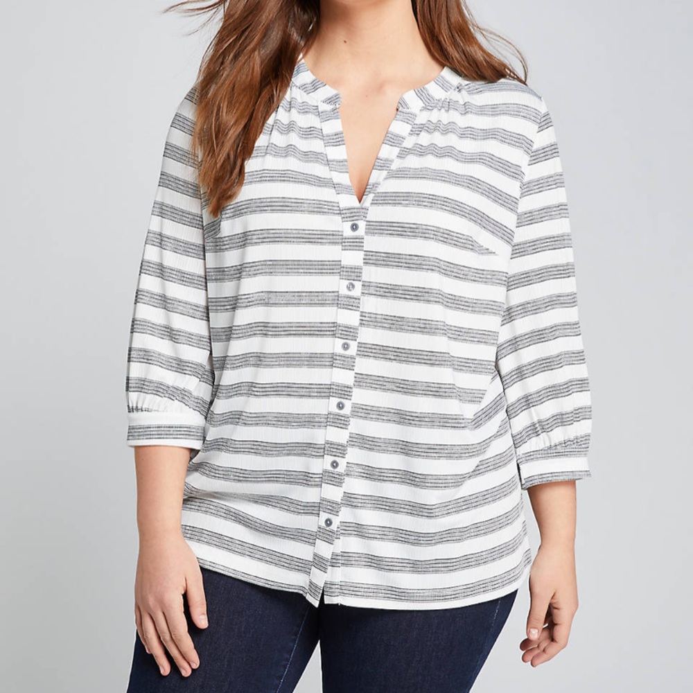 New Lane Bryant Striped Blouse